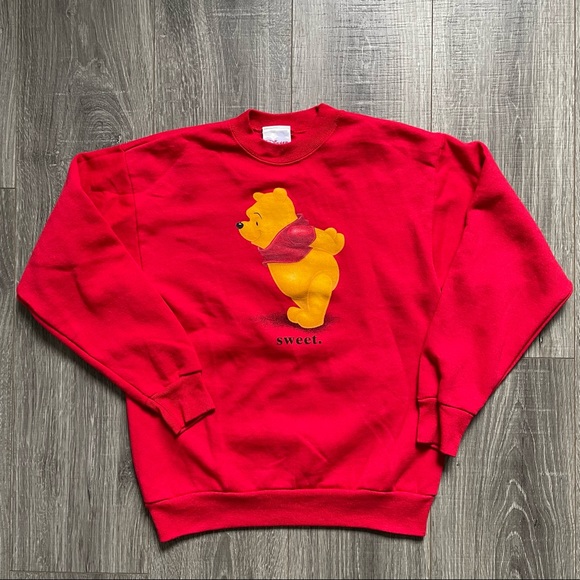 Disney | Shirts & Tops | Disney Winnie The Pooh Red Crewneck | Poshmark